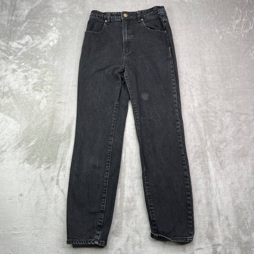 Rolla's Dusters Jeans Womens 26 Black Faded High Rise Slim Straight Leg Denim